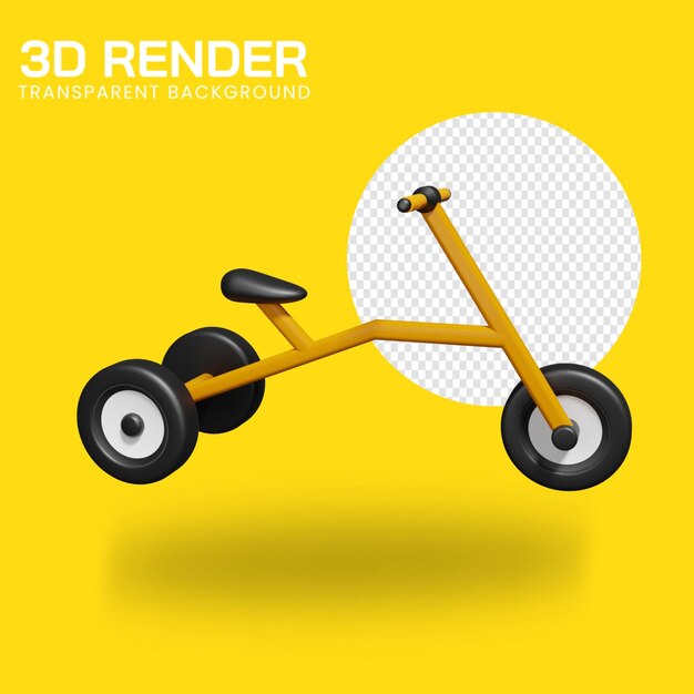 子供のための三輪車の3dイラスト