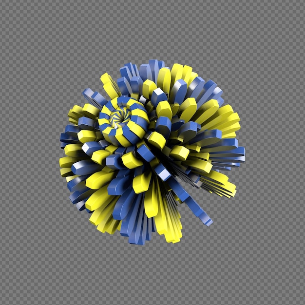 PSD 透明な背景を持つ抽象的なデザインの3dイラスト