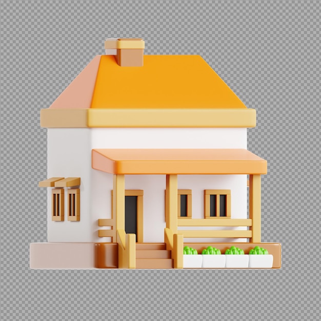 3d illustration of abstract design with transparent background