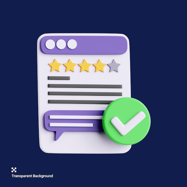 3D Illustration of Accepted Review Verification