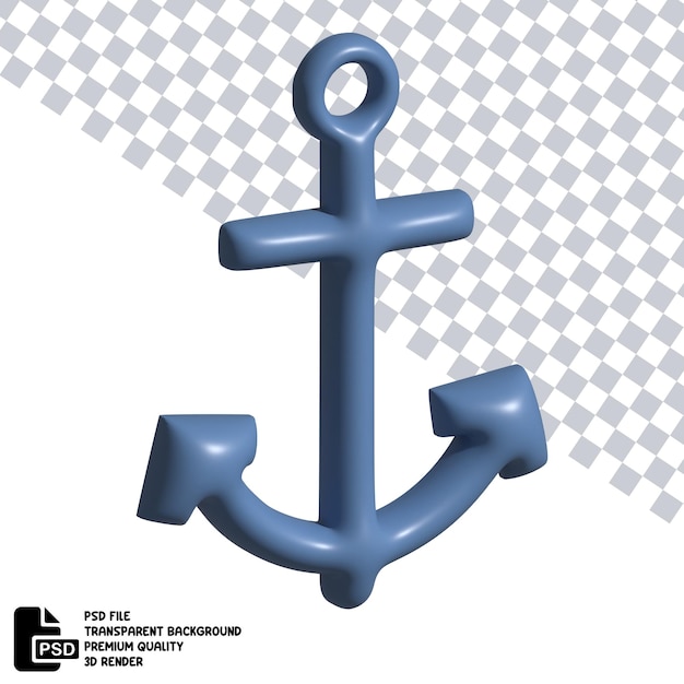 3d illustration of anchor