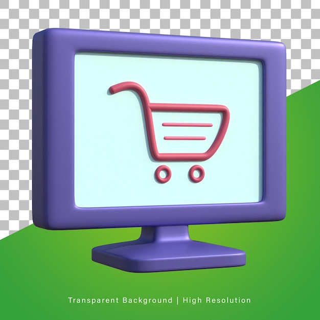 ウェブサイトでの購入の3dイラスト