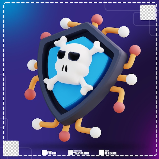 3d illustration of cybersecurity 2