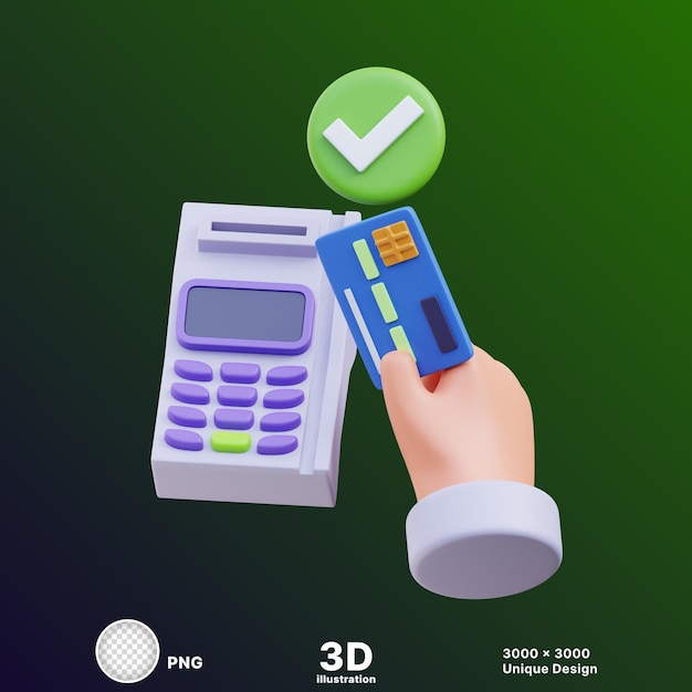 3D illustration of digital dollar money currency asset for payment bill in transparent background