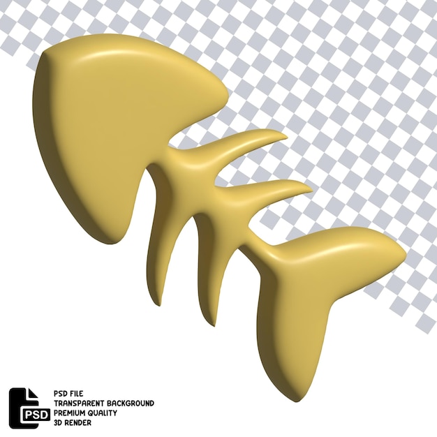 フィッシュボーンの 3 d イラストレーション