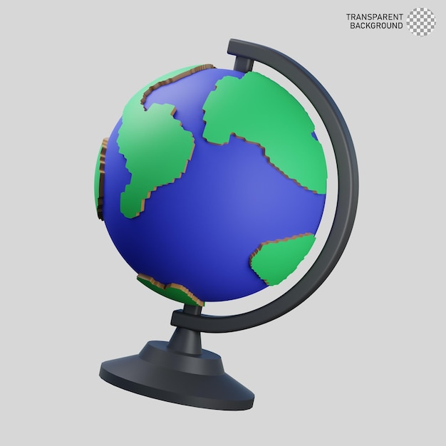 3d illustration of globe