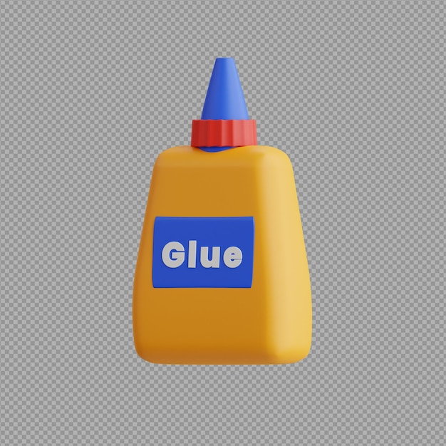 3D illustration of glue gum paste