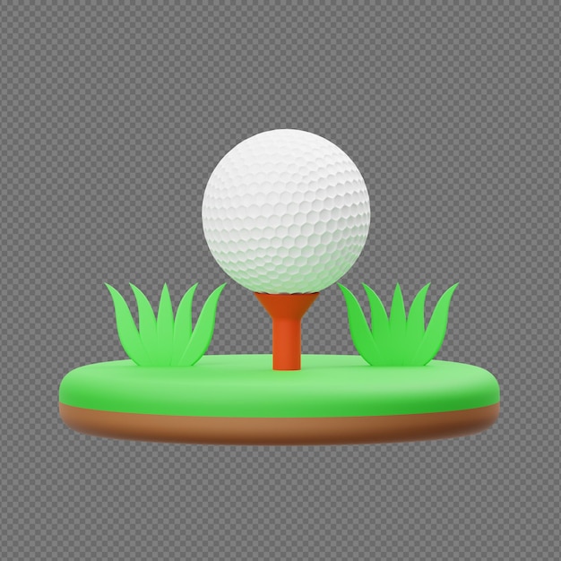 3d иллюстрации мяч для гольфа