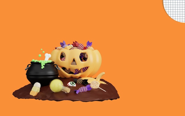 ハッピーハロウィンの 3 d イラストレーション