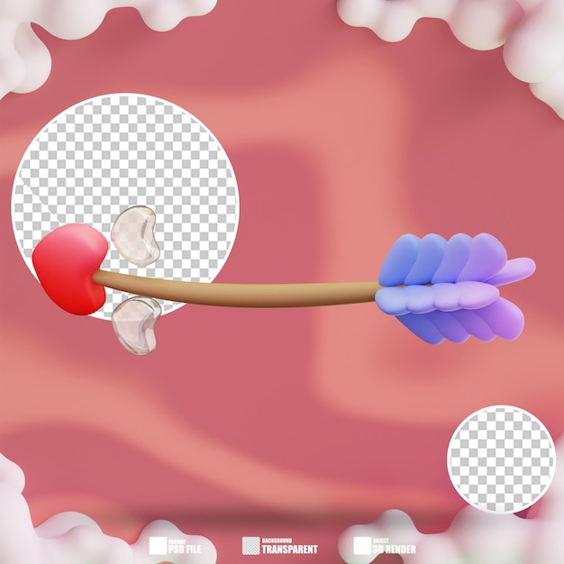 愛の矢の装飾の3dイラスト2