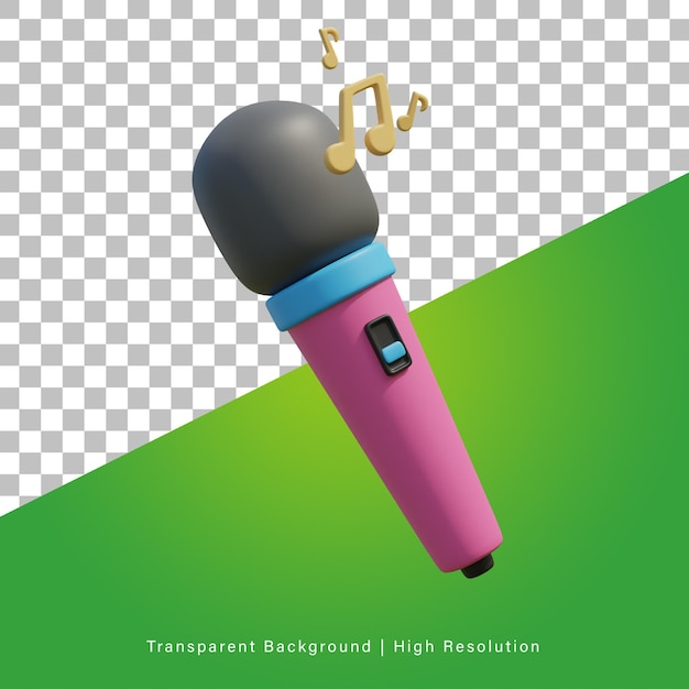 3D illustration of microphone