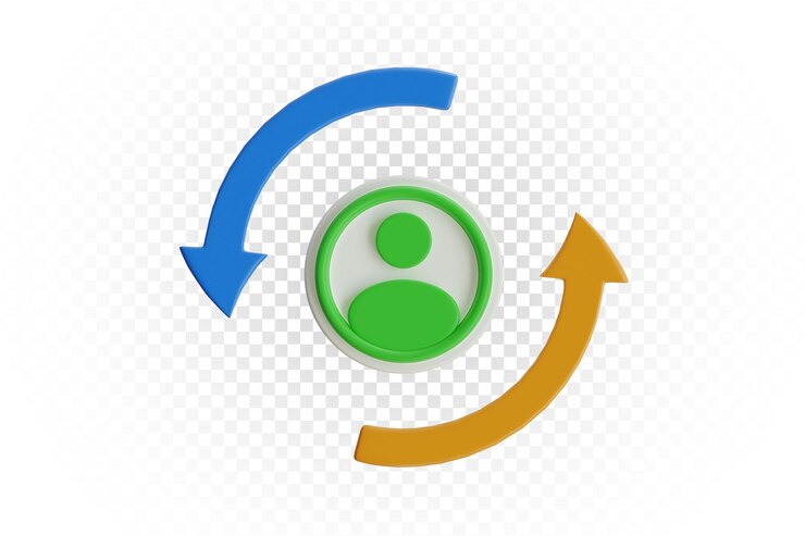 PSD 3d illustration of modern cute profile icon