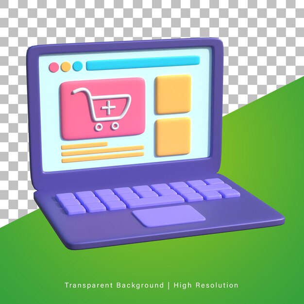 3d иллюстрации интернет-магазина