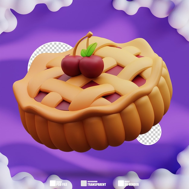 PSD 3d-иллюстрация пирога 2