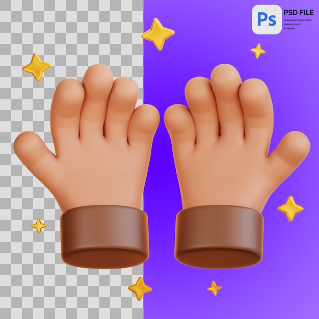 PSD 祈りの3dイラスト アイコンのレンダリング 孤立したpng