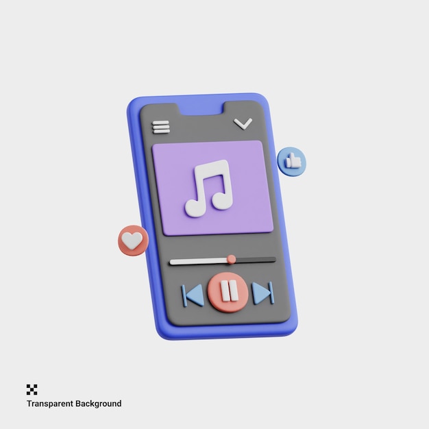 3D Illustration of Royalty Free Music Composition