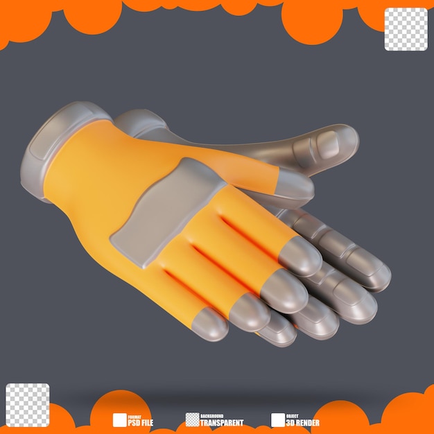 3d иллюстрация защитных перчаток 2