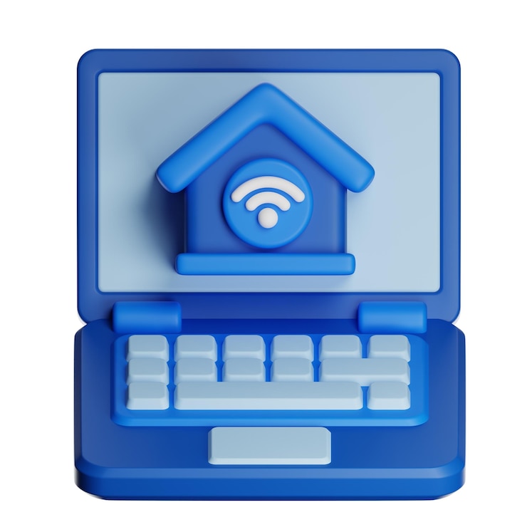 PSD 3d illustration of smart home wifi router