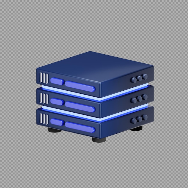 3D illustration of storage hard disk devices