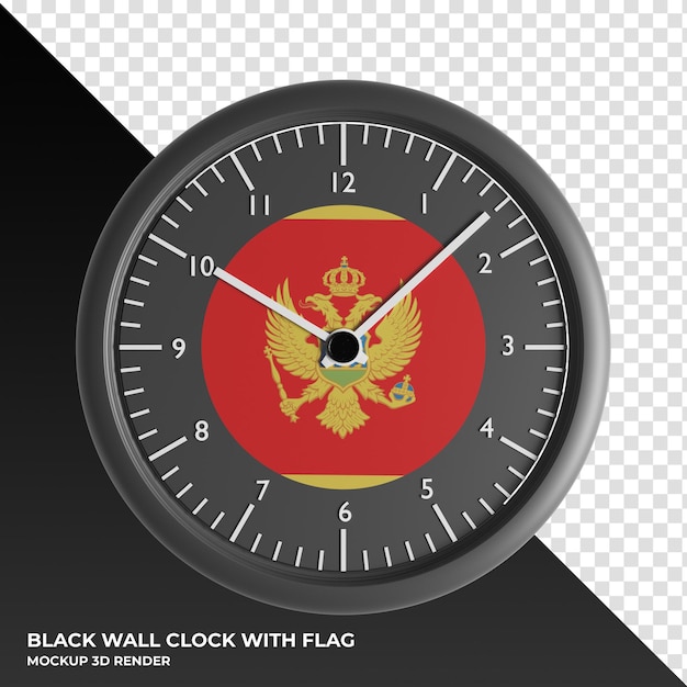 3d иллюстрация настенных часов с флагом марокко