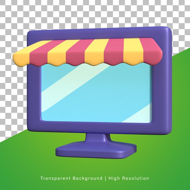 3d illustration of online shop