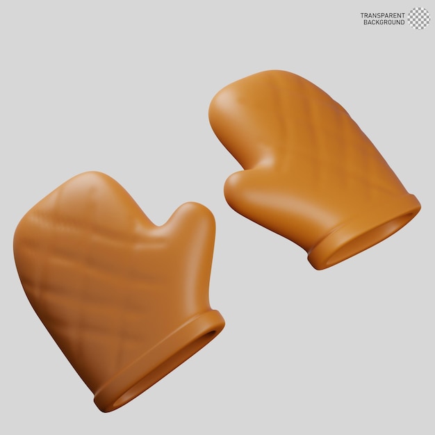 PSD 3d illustration of oven mitt