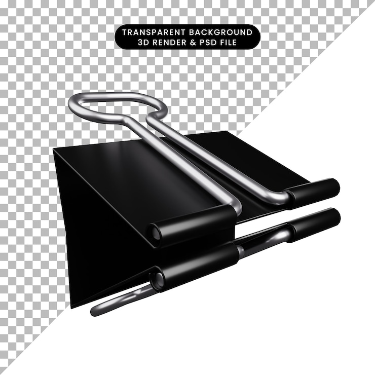 PSD 3d illustration of paper clip