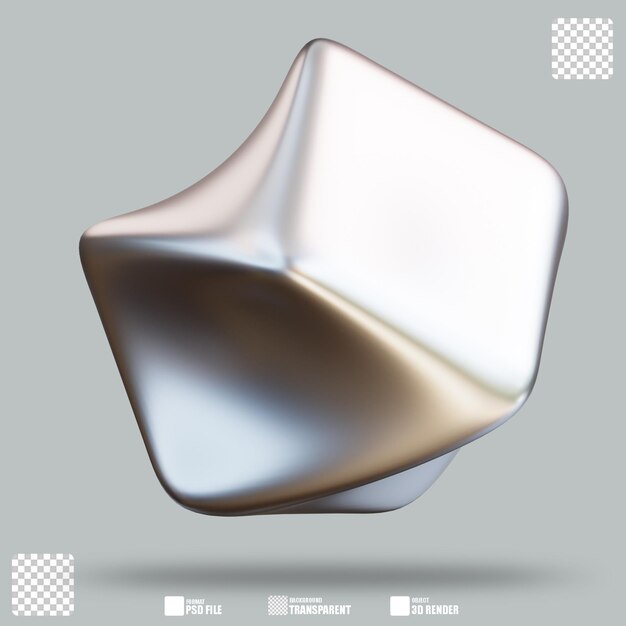 PSD 3d illustration paper weight