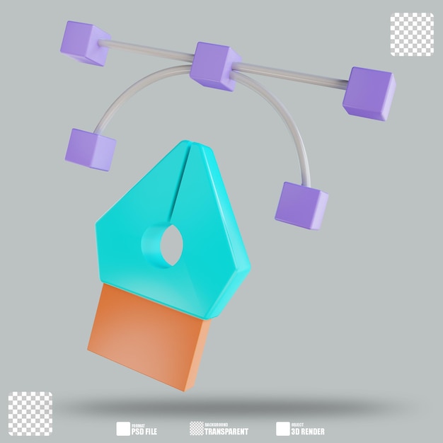 3D Illustration Pen Tool 3
