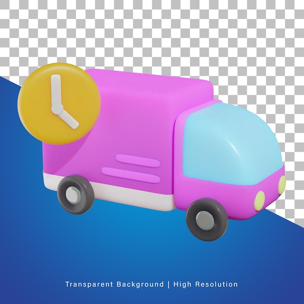 PSD 3d illustration of pickup box