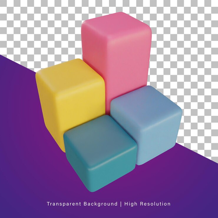 PSD 3d illustration of pie chart