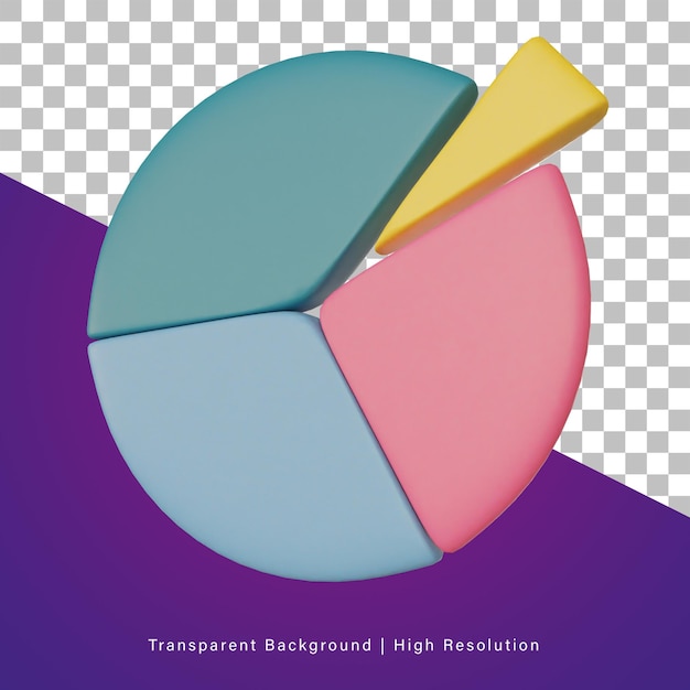 3d illustration of pie chart