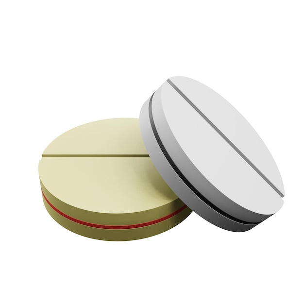 PSD 3d illustration of pill