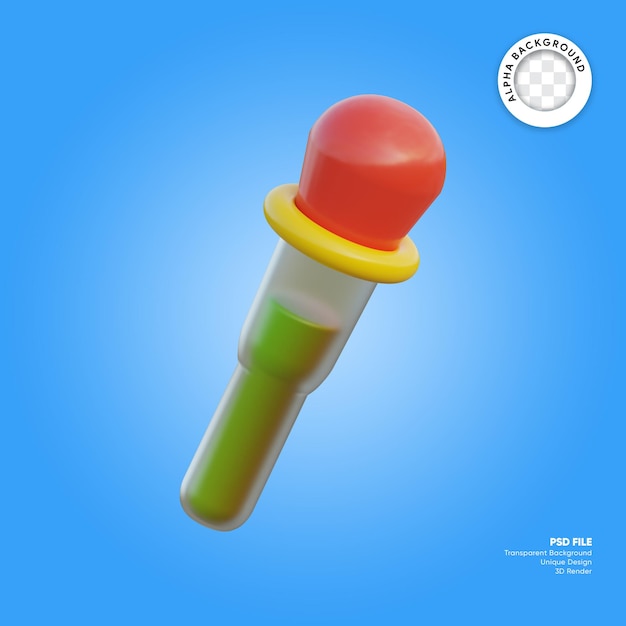 3d illustration pipette