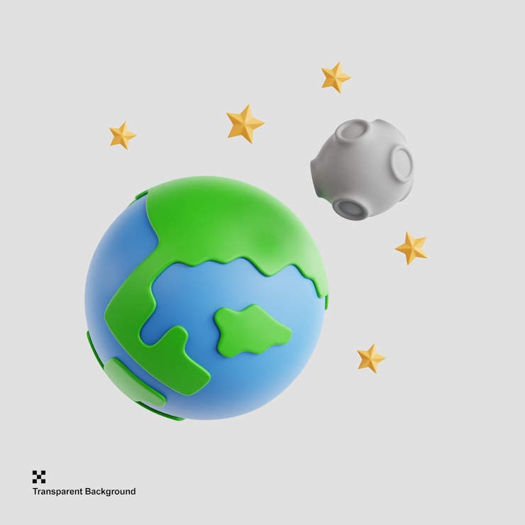 PSD 행성 지구의 3d 그림