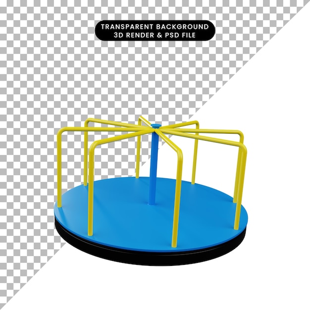 PSD 3d illustration of playground