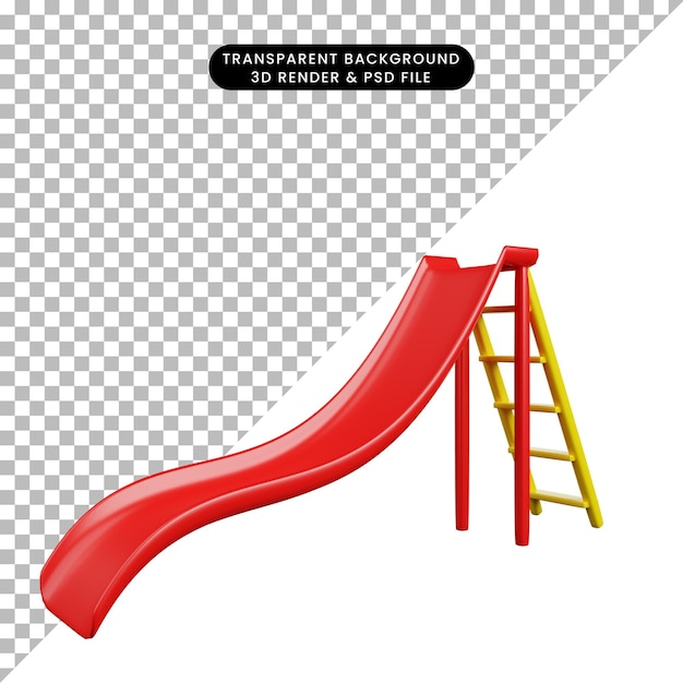 PSD 3d illustration of playground