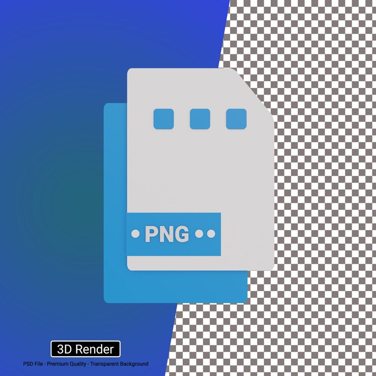 PSD 3d illustration png format file icon