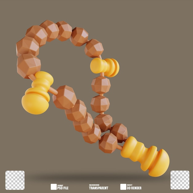 3Dイラスト 数珠3