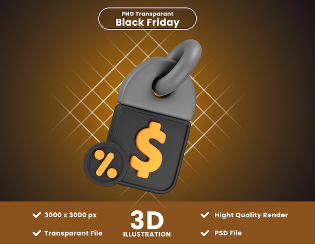 3d illustration of price drop