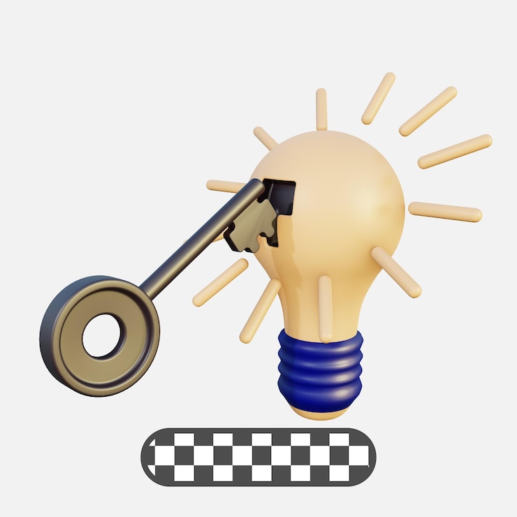 PSD 3d illustration problem solving idea good for illustration or marketing