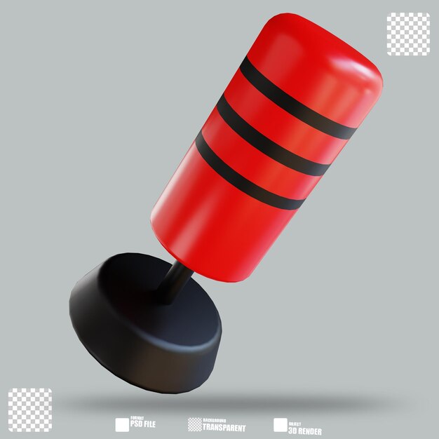 3d illustration punching bag 2