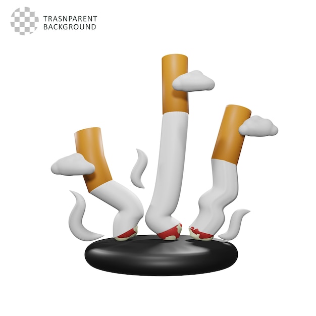 3d illustration put out all the cigarettes