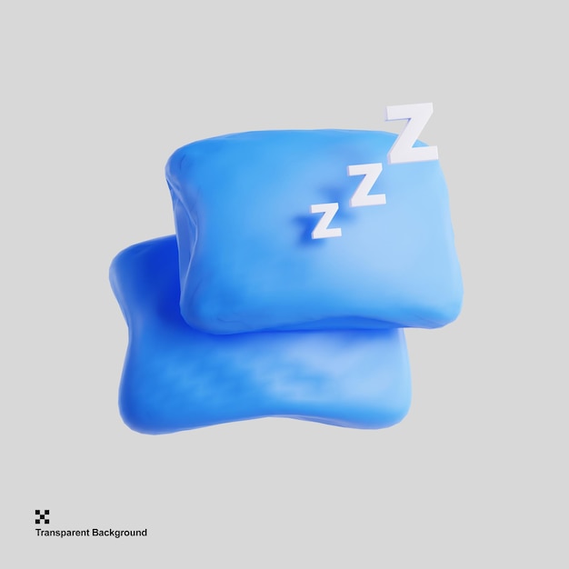 PSD 3d illustration of quality sleep