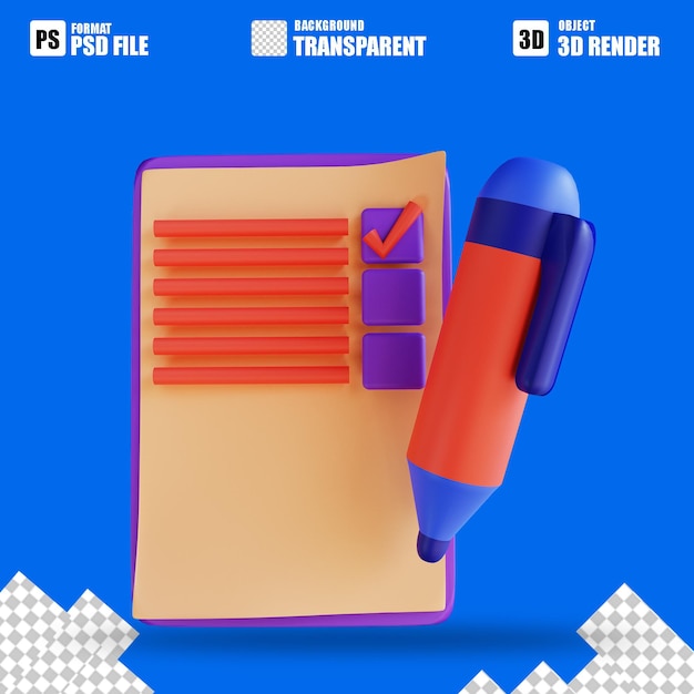デジタルマーケティングのための3Dイラストアンケート3