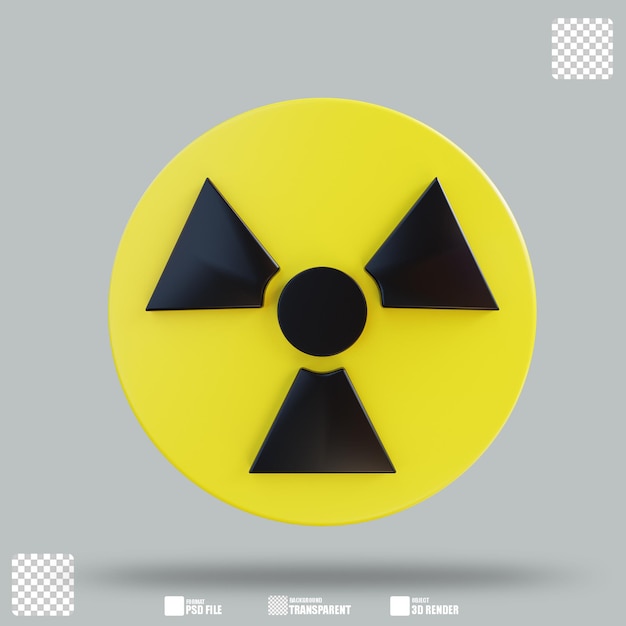 PSD 3d illustration radioactive 2