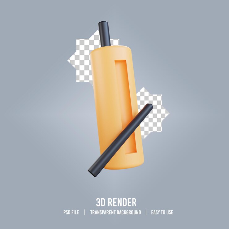 PSD 3d illustration ramadan clapper icon