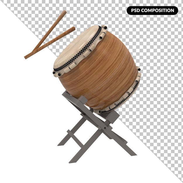 3d illustration of ramadan drum