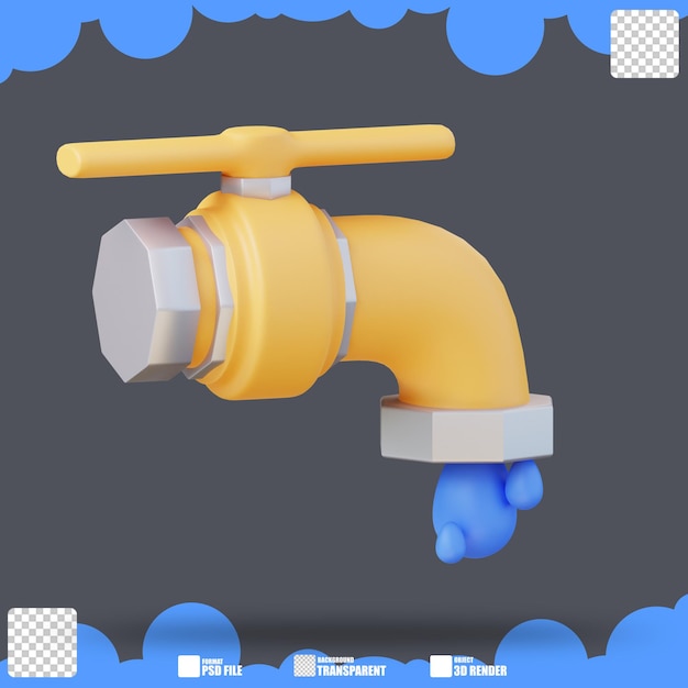 PSD 3d illustration of recycling water 3