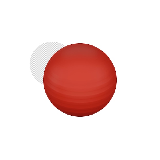 3d illustration of red swiss ball icon